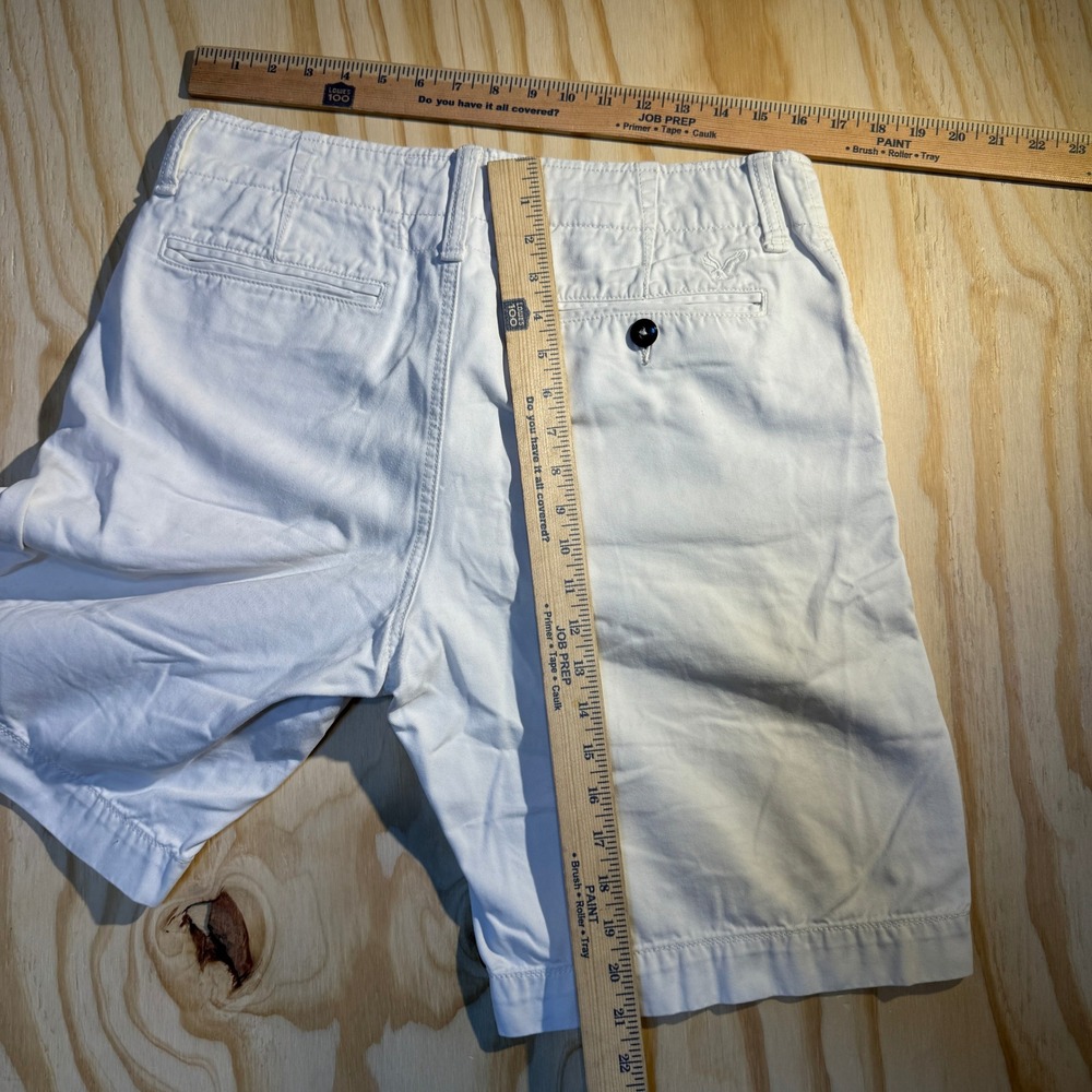 American Eagle Men's Classic Length Chino Shorts White Cotton Summer Bottoms 30 - Picture 4 of 5